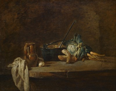 Gemüse für die Suppe von Jean Baptiste Simeon Chardin